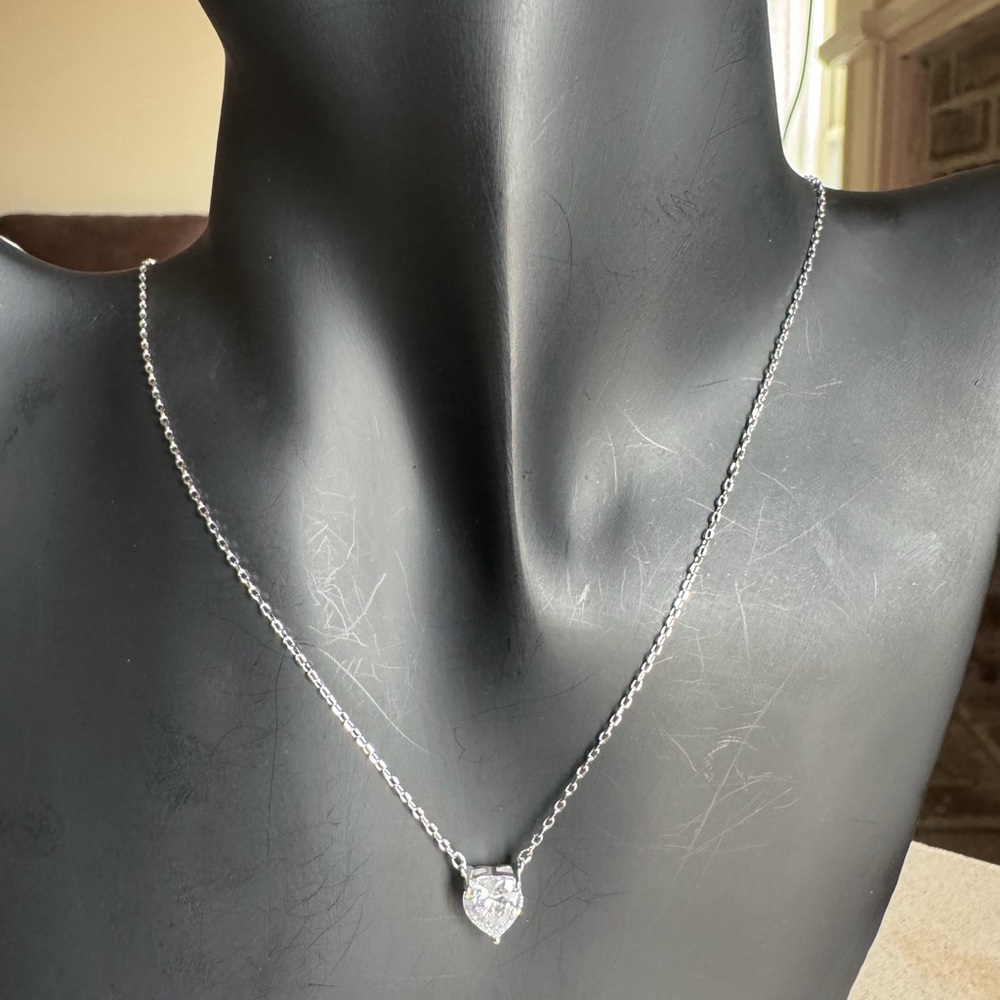 Elegant Sterling Silver Heart Pendant Necklace